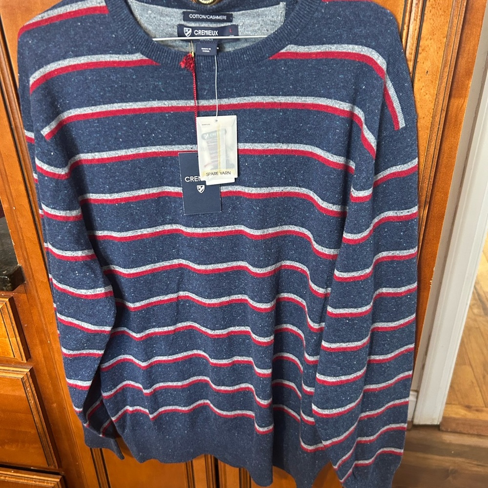 Striped Sweater - Blue and Red
